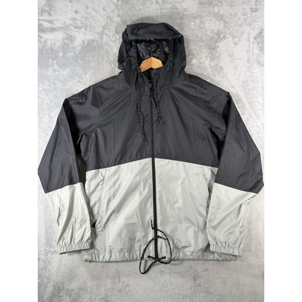 Columbia Jacket Womens Large Black Grey Flash Forward Windbreaker Lightweight